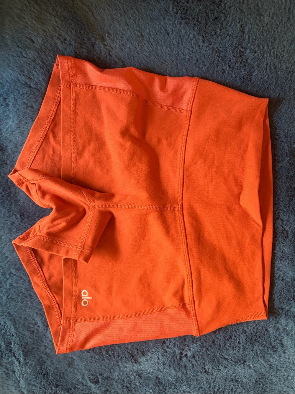 ALO Yoga Women's Athletic Shorts in Bright Orange